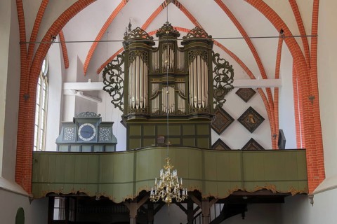 Organ of the Protestant Reformed Church in Krummhörn-Hinte, Germany, Europe