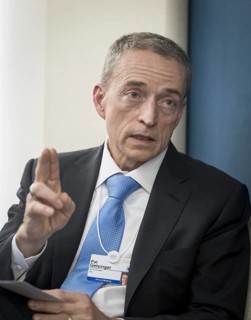 Patrick Paul (Pat) Gelsinger, CEO Chief Executive Officer Intel, pictured during the World Economic