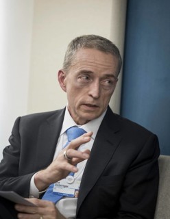 Patrick Paul (Pat) Gelsinger, CEO Chief Executive Officer Intel, pictured during the World Economic