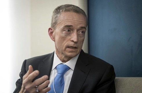 Patrick Paul (Pat) Gelsinger, CEO Chief Executive Officer Intel, pictured during the World Economic