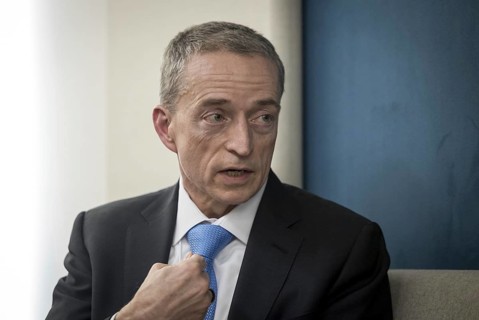 Patrick Paul (Pat) Gelsinger, CEO Chief Executive Officer Intel, pictured during the World Economic