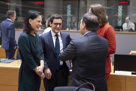 Annalena Bärbock, (Green) Federal Foreign Minister, takes part in the Council on Foreign Relations.