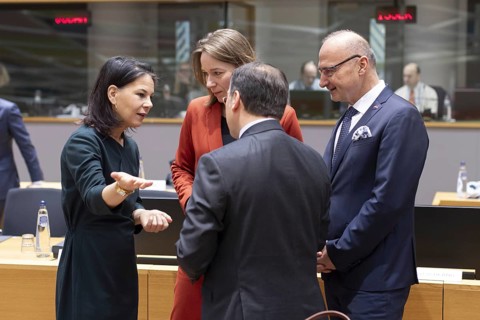 Annalena Bärbock, (Green) Federal Foreign Minister, takes part in the Council on Foreign Relations.