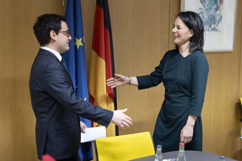 Annalena Bärbock, (Green) Federal Foreign Minister, takes part in the Council on Foreign Relations.