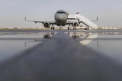 Aircraft A321 of the air force, photographed during an unscheduled stop in Jeddah, 24 January 2024.