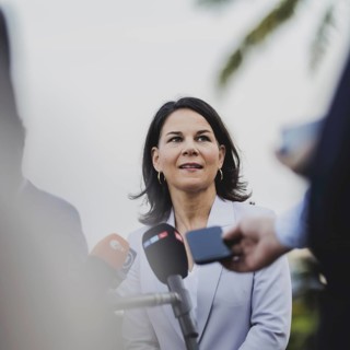 Annalena Bärbock (Alliance 90/The Greens), Federal Foreign Minister, photographed during a press
