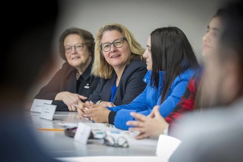 Svenja Schulze (SPD), Federal Minister for Economic Cooperation and Development, pictured during