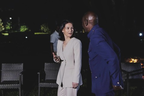 (L-R) Annalena Bärbock (Alliance 90/The Greens), Federal Foreign Minister, and William Samoei Ruto,