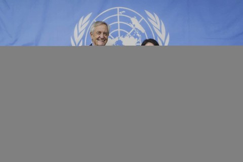 (R-L) Annalena Bärbock (Alliance 90/The Greens), Federal Foreign Minister, and Nicholas Haysom,
