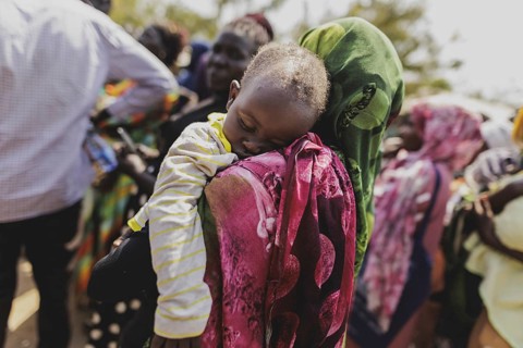 Residents of the Gorom refugee settlement southwest of Juba, 26 Jan. 2024 / Photographed on behalf
