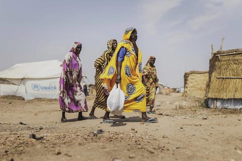 Residents of the Gorom refugee settlement southwest of Juba, 26 Jan. 2024 / Photographed on behalf