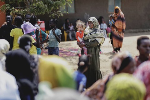 Residents of the Gorom refugee settlement southwest of Juba, 26 Jan. 2024 / Photographed on behalf