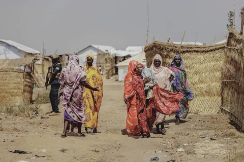 Residents of the Gorom refugee settlement southwest of Juba, 26 Jan. 2024 / Photographed on behalf