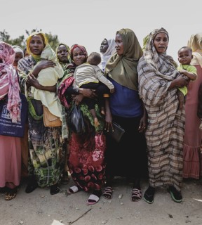Residents of the Gorom refugee settlement southwest of Juba, 26 Jan. 2024 / Photographed on behalf