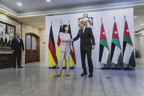 (L-R) Annalena Bärbock (Alliance 90/The Greens), Federal Foreign Minister, and Ayman Safadi,