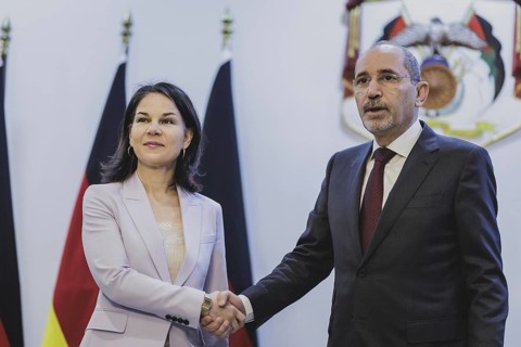 (L-R) Annalena Bärbock (Alliance 90/The Greens), Federal Foreign Minister, and Ayman Safadi,