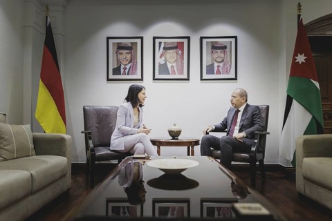 (L-R) Annalena Bärbock (Alliance 90/The Greens), Federal Foreign Minister, and Ayman Safadi,