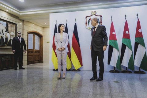 (L-R) Annalena Bärbock (Alliance 90/The Greens), Federal Foreign Minister, and Ayman Safadi,