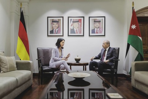 (L-R) Annalena Bärbock (Alliance 90/The Greens), Federal Foreign Minister, and Ayman Safadi,