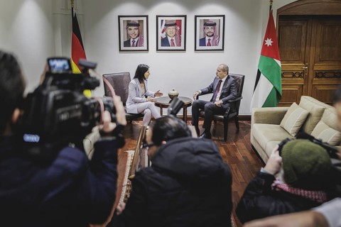 (L-R) Annalena Bärbock (Alliance 90/The Greens), Federal Foreign Minister, and Ayman Safadi,