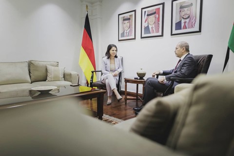(L-R) Annalena Bärbock (Alliance 90/The Greens), Federal Foreign Minister, and Ayman Safadi,