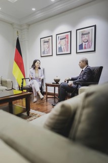 (L-R) Annalena Bärbock (Alliance 90/The Greens), Federal Foreign Minister, and Ayman Safadi,