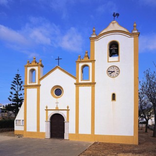 Quaint and pretty traditional Portuguese church in Luz, Algarve, Portugal, Europe