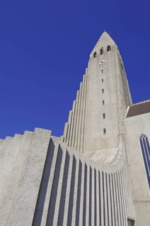 Hallgrimskirkja, the main church of Reykjavik and main city landmark. Reykjavik, capital of Iceland