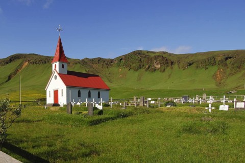 The little church at Reynir (Reyniskirkja) near Vik, southern Iceland