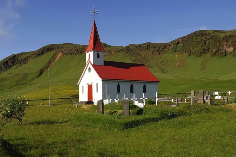 The little church at Reynir (Reyniskirkja) near Vik, southern Iceland