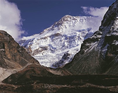 Kambachen, the southern-most major peak of the Kangchenjunga range in east Nepal