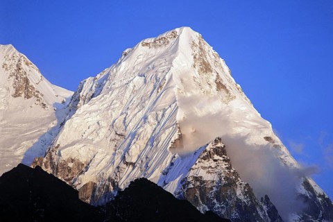 Evening light on Rathong Peak in the Kangchenjunga region of east Nepal