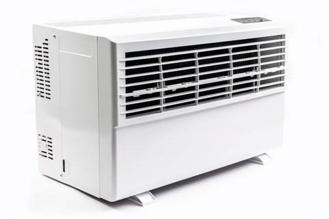 Air conditioner on white background. KI generiert, generiert AI generated