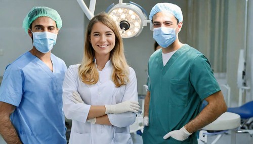AI generated, RF, woman, woman, man, doctor, medical, medical team, team, 30, years, attractive,