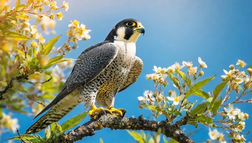 KI generated, animal, animals, bird, birds, biotope, habitat, a, individual, sits, branch, perch,