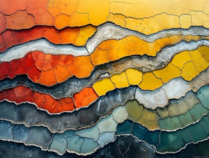 Salt lake for lithium extraction in South America, AI generated