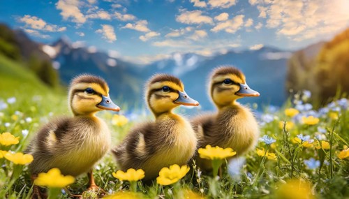 KI generated, animal, animals, bird, birds, biotope, habitat, one, individual, mallards (Anas