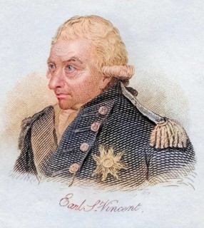 John Jervis, 1st Earl of St Vincent 1735, 1823, Admiral in the British Royal Navy. From the book