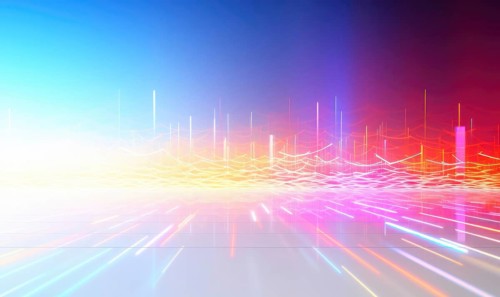Abstract background with glowing lines and bokeh effect AI generated