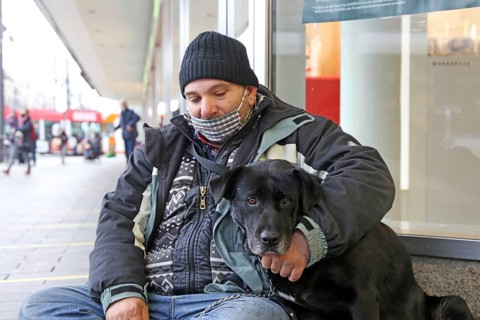 Mannheim, December 2020: Homeless in times of corona. The coronavirus pandemic is exacerbating the