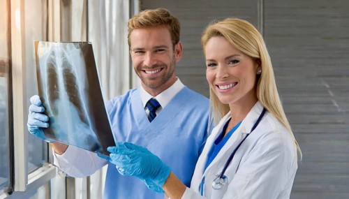 KI generated, RF, woman, woman, man, doctor, medical, medical team, team, 30+, years, attractive,