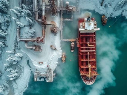 Lithium mining in a white salt lake in South America, AI generated