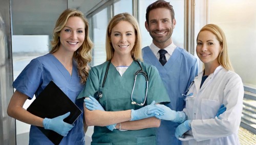 AI generated, RF, woman, woman, man, men, doctor, female doctor, 25, 30, years, attractive,