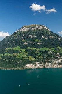 View from Seelisberg over Lake Lucerne to the Fronalpstack, Canton Uri, Switzerland, Seelisberg,