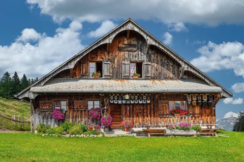 Farmhouse on the Rigi, Lake Lucerne, Canton Lucerne, Switzerland, Rigi, Schwyz, Switzerland, Europe