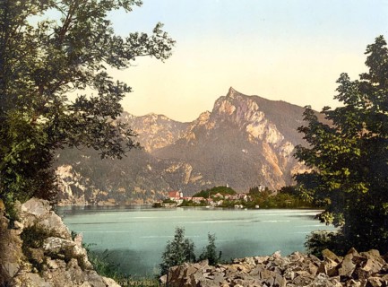 Traunkirchen, in the district of Gmunden in the Traunviertel on Lake Lake Traun, Upper Austria,