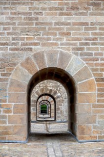 Viaduc de Morlaix, viaduct, circular arch bridge with two storeys, Morlaix, Finistere, Brittany,