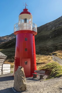 Oberalp Pass, lighthouse at the top of the pass, Canton Graubuenden, Switzerland, Europe
