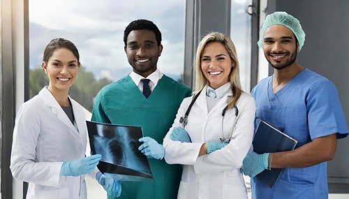 Ai generated, RF, woman, woman, man, men, doctor, female doctor, 25, 30, years, attractive,