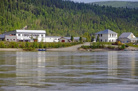 The Yukon and parts of the old town, Gold Rush, Museum, Dawson City, Yukon Territory, Canada, North